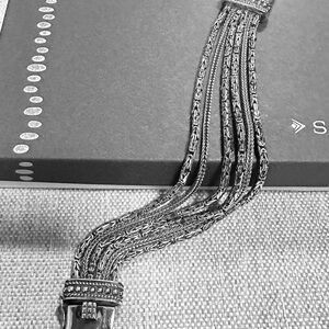 Silpada Go Gorgeous 6 Strand Layered Bracelet .925 Sterling Silver B1452